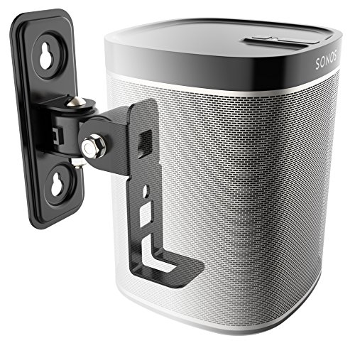 RICOO 1x Lautsprecherwandhalterung Lautsprecher Wandhalterung für SONOS Play:1™ Wand Halterung LH431-B Schwenkbar Neigbar HiFi Audio Boxen Aufhängung Speaker Wall Mount von RICOO