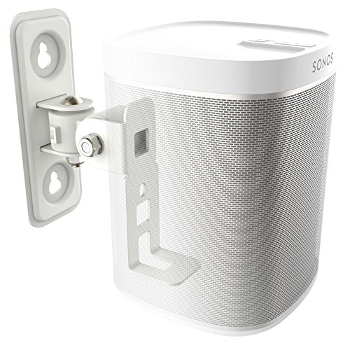 RICOO 1x Lautsprecherwandhalterung Lautsprecher Wandhalterung für SONOS Play:1™ Wand Halterung LH431-W Schwenkbar Neigbar HiFi Audio Boxen Aufhängung Speaker Wall Mount von RICOO