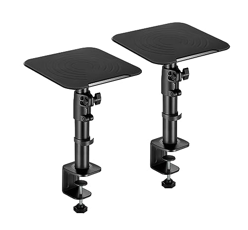 RICOO Lautsprecherständer 2er Set Universeller PC Lautsprecher Boxen Ständer Höhenverstellbar HiFi Audio Boxenständer Tischhalterung LH069-C Schreibtisch Standfuß Studio Speaker Stand Halterung von RICOO