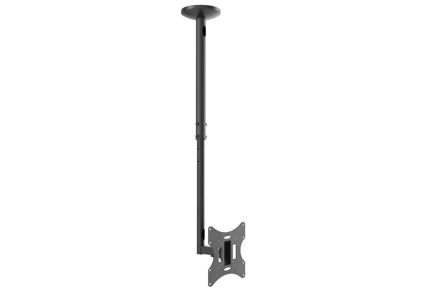 RICOO TV Deckenhalter 23"-42" bis 20Kg für LCD / LED / Plasma Monitor D0322 TV-Deckenhalterung, (bis 42 Zoll, VESA 100x100 bis 200x200, 58-107 cm Bildschirm-Diagonale, Frontplatte in der Höhe verstellbar, +/-90° schwenkbar, +/-20° neigbar, Deckenabstand 608mm - 858mm) von RICOO