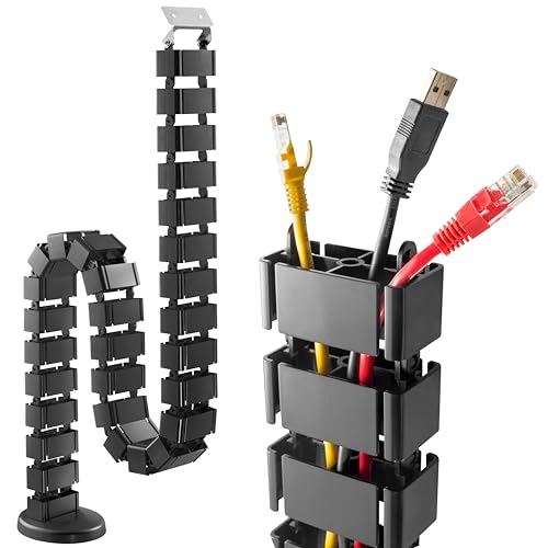 RICOO Kabelkanal für höhenverstellbarer Tisch Kabeldurchführung 128 cm Kabelhalter Schreibtisch Kabelführung Z0101-B Flexibel Kabelkette Kabelschlange Kabel Organizer Kabelmanagement Kabelschlauch RICOO Kabelkanal für höhenverstellbarer Tisch Kabeldurchführung 128 cm Kabelhalter Schreibtisch Kabelführung Z0101-B Flexibel Kabelkette Kabelschlange Kabel Organizer Kabelmanagement Kabelschlauch von RICOO