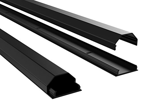 RICOO Kabelkanal aus Aluminium Universal Z0100-B Kabelführungssystem für Fussboden und Wand Wandleiste Kabelklemme Oberputzinstallation Kabelrinnen Leitungskanal, Schwarz RICOO Kabelkanal aus Aluminium Universal Z0100-B Kabelführungssystem für Fussboden und Wand Wandleiste Kabelklemme Oberputzinstallation Kabelrinnen Leitungskanal, Schwarz von RICOO