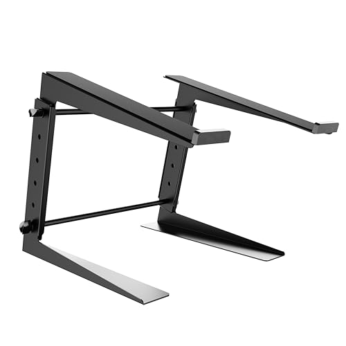 RICOO Laptopständer Höhenverstellbar für 15-17 Zoll Standfuss LS01-B Universal Notebook Halterung bis 3-Kg Bildschirmerhöhung Computer Zubehör Laptop Tisch Lapdesk Laptoptisch von RICOO