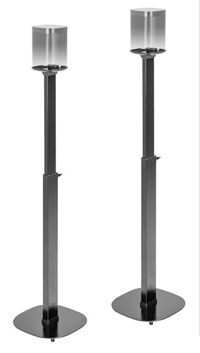 RICOO Lautsprecherständer 2-er Set Lautsprecher Ständer für SONOS ONE & SL Boxen Standfuß LH073 Boxenständer Höhenverstellbar Studio Stand-Lautsprecher Bodenständer Stativ Speaker Stands Kabelführung von RICOO