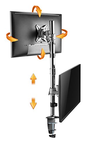 RICOO Monitor Halterung Tisch, Dual Monitor Arm für 13 - 27 Zoll, Monitorhalterung 2 Monitore, Bildschirmhalterung TS3511, Monitorarm, Bildschirm Halterung VESA, Bildschirmständer, Monitor Halter von RICOO