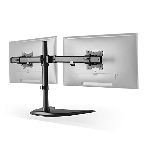 RICOO Monitor Halterung Tisch, VESA Tischhalterung für 13-27 Zoll, Monitorhalterung 2 Monitore Arm TS8211, Bildschirmhalterung Monitorarm Bildschirm Halter Monitorhalter Arme für Computermonitore von RICOO