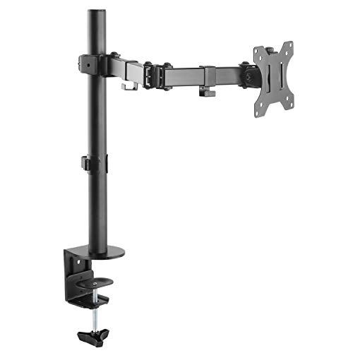 RICOO Monitor Halterung Tisch, VESA Tischhalterung für 13-30 Zoll, Monitorhalterung 1 Monitor Arm TS2711, Bildschirmhalterung Neigbar Schwenkbar Monitorarm Bildschirm Halterung Halter Monitorhalter von RICOO