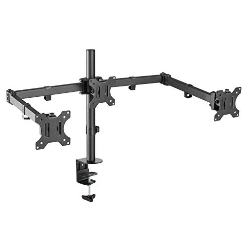 RICOO Monitorhalterung 3 Monitore Bildschirmhalterung Triple Arme für Computermonitore für 13-26 Zoll Monitor Halterung TS6911 PC Monitor-Arm 3er Bildschirm Stand Tischhalterung Halter Monitorhalter von RICOO