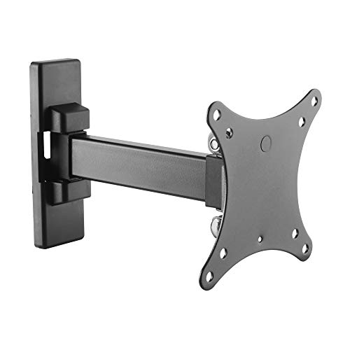 RICOO Monitor Halterung Wandhalterung Bildschirmhalterung Monitorhalterung Schwenkbar für 13-27 Zoll Flach Monitor-Arm Neigbar S7411 Computer Curved PC Bildschirm Wand-Halter VESA 75 x 75 100 x 100 mm von RICOO