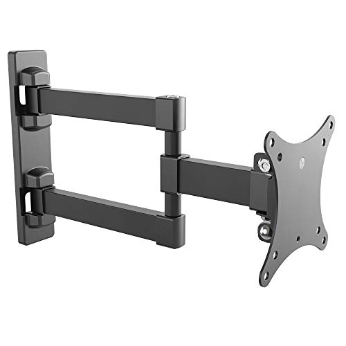 RICOO Monitor Halterung Wandhalterung Schwenkbar Bildschirmhalterung Monitorhalterung für 13-27 Zoll Flach Monitor-Arm Neigbar S7711 Computer Curved PC Bildschirm Wand-Halter VESA 75 x 75-100 x 100 von RICOO