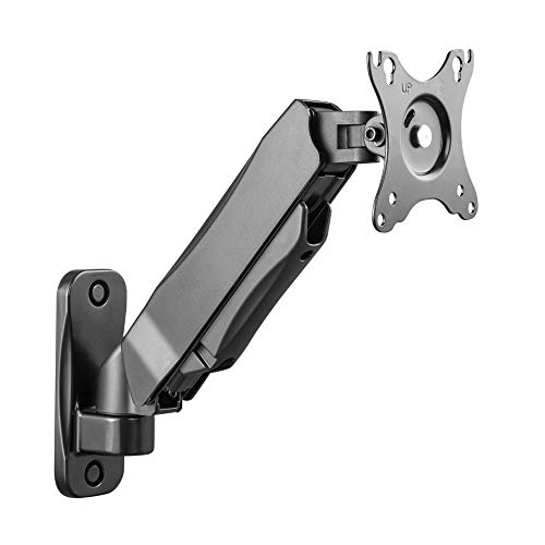 RICOO Monitorhalterung Schwenkbar Neigbar Gasfeder für Bildschirm 17-32 Zoll Monitorarm Höhenverstellbar S4811 Bildschirmhalterung PC Arm Computer-Monitor Wandhalterung Halterung Wand VESA 75 & 100 von RICOO