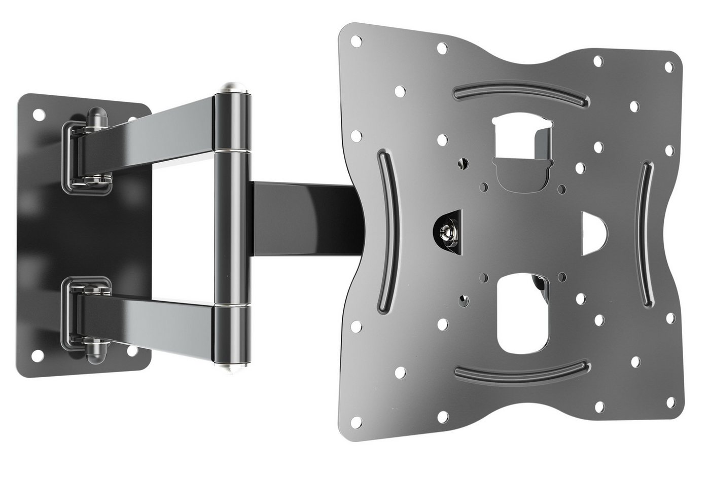 RICOO TV-Wandhalterung TV Monitor Wandhalterung 27"-55" mit Schwenk- und Neigefunktion S1022, (bis 55 Zoll, VESA 75x75 bis 200x200, 1-tlg., Aufnahme 30Kg, 27"-55" (69-140cm) Bildschirm Diagonale, bis 180° schwenkbar, +15/-3 °neigbar, ausziehbar Fernseher Halter) von RICOO