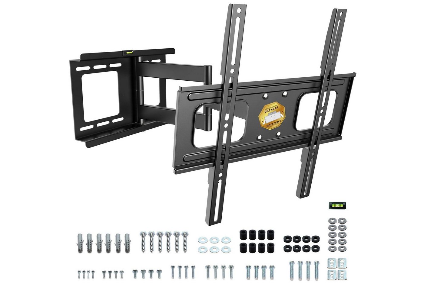 RICOO TV Monitor Wandhalterung 32"-60" mit Schwenk- und Neigefunktion S2544 TV-Wandhalterung, (bis 60 Zoll, VESA 200x200 und 400x400, 1-tlg., 45 Kg Aufnahme, 32" bis 60" (81-152 cm) Bildschirm Diagonale, bis 30° neigbar, bis 180°schwenkbar, ausziehbar Wand Halterung) von RICOO