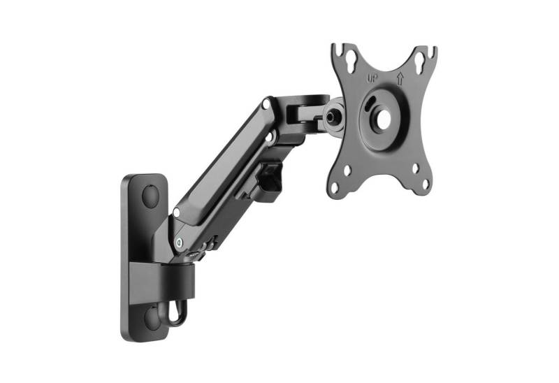 RICOO Gasfeder Monitor Wandhalterung mit Schwenk- und Neigefunktion S4311 TV-Wandhalterung, (bis 27 Zoll, VESA 75x75 und 100x100, 1-tlg., drehbar neigbar schwenkbar 17" bis 27" Höhenverstellung per Gasfeder, bis 90° Neigung, bis 180° Schwenkung, 360° Drehung Monitor Wand Halter) von RICOO