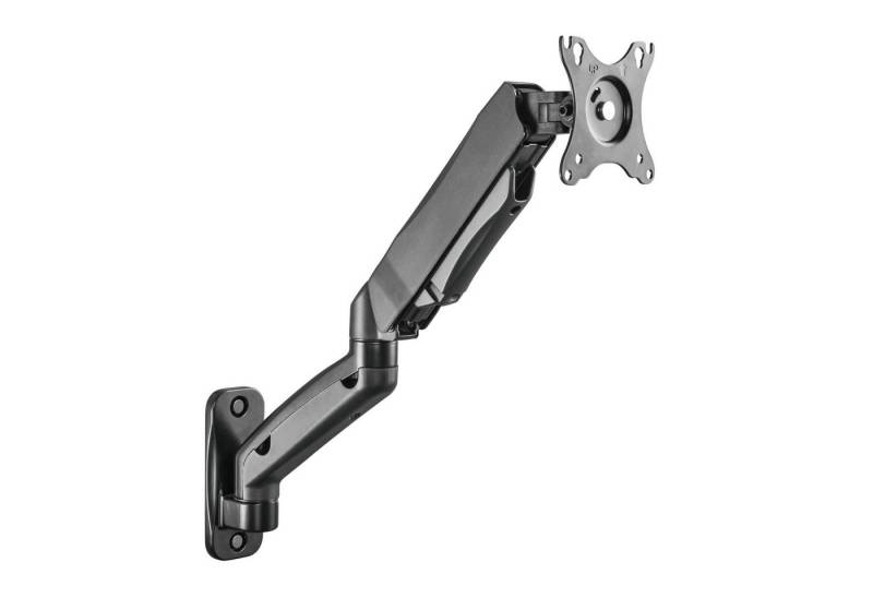 RICOO Gasfeder Monitor Wandhalterung mit Schwenk- und Neigefunktion S4611 TV-Wandhalterung, (bis 32 Zoll, VESA 75x75 und 100x100, drehbar neigbar schwenkbar 17" bis 32" Höhenverstellung per Gasfeder, bis 135° Neigung, bis 180° Schwenkung, 360° Drehung Monitor Halter) von RICOO