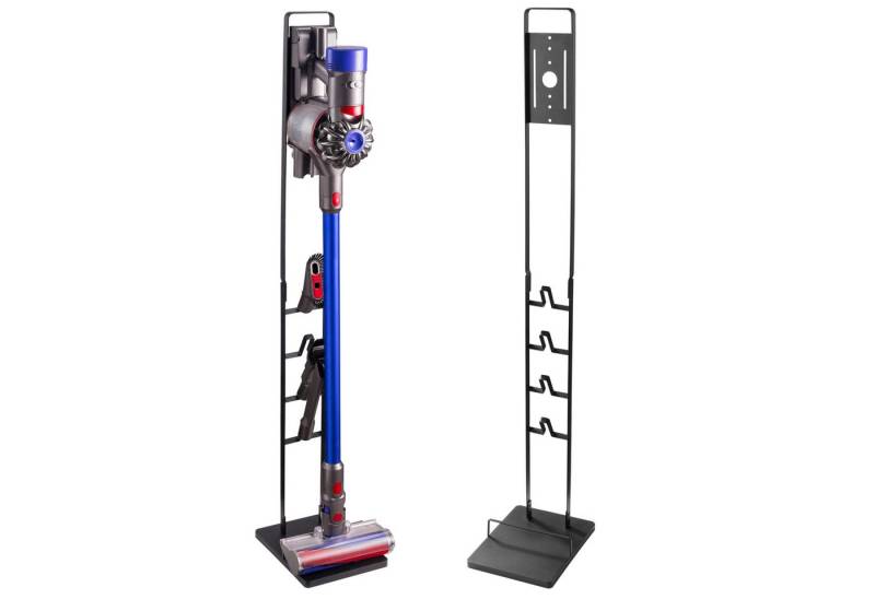 RICOO Standhalterung für Dyson Staubsauger, Metallständer SH502 Halterung, (bis 27 Zoll, Für Montage der originale Dyson-Halterung, Geeignet für Modelle Dyson V6, V7, V8, V10, V11, Standfuß Tiefe 295mm und Breite 220mm, Breite der Standsäule 113 mm) von RICOO