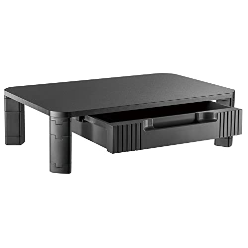 RICOO Schreibtischaufsatz Monitor Aufsatz Erhöhung mit Schublade für Schreibtisch Aufsatzregal Monitorständer WM9 Monitorerhöhung Ständer Bildschirmerhöhung Bildschirmständer Laptop Tisch Lapdesk von RICOO