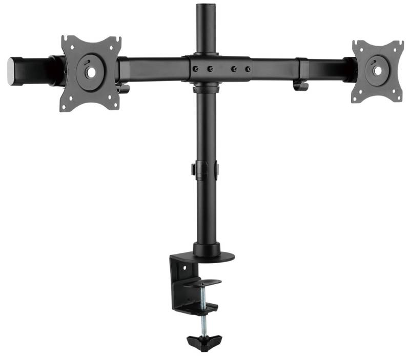 RICOO Monitor Tischhalterung höhenverstellbar, für 2 Monitore TS7811 Monitor-Halterung, (bis 27 Zoll, VESA 75x75 und 100x100, 1-tlg., 10 kg pro Frontplatte, von 33-68 cm (13"-27) Bildschirm-Diagonale, neigbar bis 90°, schwenkbar bis zu 30°, vertikal verstellbar) von RICOO