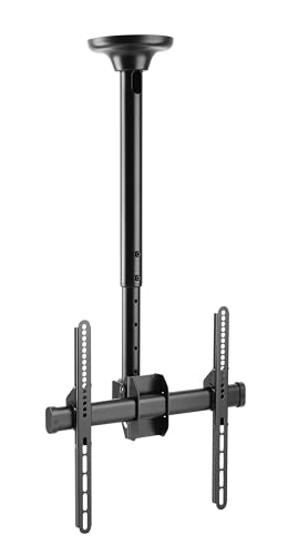 RICOO TV Deckenhalterung für Fernseher 23-55 Zoll, Schwenkbar Neigbar Höhenverstellbar, Universal TV Halterung Decke D0244, Fernsehhalterung Decke bis 50 kg mit max. VESA 400x400 mm von RICOO