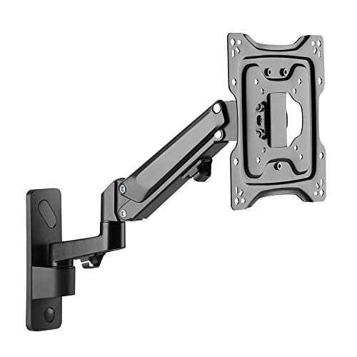 RICOO TV Wandhalterung Fernseher Halterung Gasfeder Schwenkarm für 23-43 Zoll Fernsehhalterung für Wand S4422 Höhenverstellbar Schwenkbar Neigbar Flach Curved Fernseh-Arm bis 23-Kg & VESA 100 & 200 von RICOO