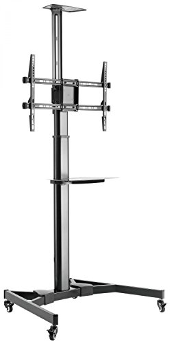 RICOO TV Ständer Rollbar Höhenverstellbar Universal für 40-75 Zoll, Fernsehständer mit Rollen FS0364, Stand Fernseh Standfuß Fernseher Standfuss bis 50 Kg, max. VESA 600x400 mm, TV Standfüße von RICOO