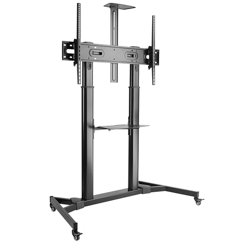 RICOO TV Ständer Rollbar Höhenverstellbar Universal für 55-110 Zoll, Fernsehständer mit Rollen FS3610, Stand Fernseh Standfuß Fernseher Standfuss bis 100 Kg max VESA 1000x600 mm, TV Standfüße von RICOO