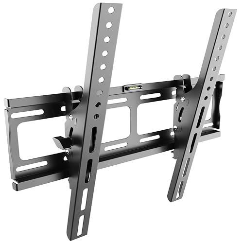 RICOO TV Wandhalterung für 32-65 Zoll Fernseher Neigbare Halterung Fernsehhalterung für Wand R09 Universal Ultra Slim Wandhalter Smart Flach Curved Fernseh-Halter bis 95 Kg & VESA 400 x 400 mm von RICOO