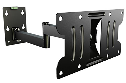 RICOO TV Wandhalterung R02-21 Universal für 13-32 Zoll (ca. 33-81cm) Schwenkbar Neigbar Fernseh Halterung Aufhängung auch für Curved LCD Fernseher Wand Halter VESA 100x100 200x100 Schwarz von RICOO