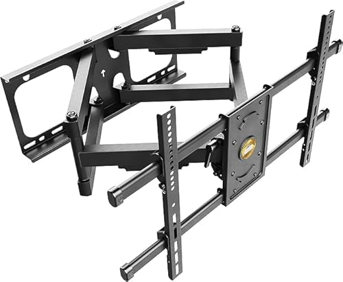 RICOO TV Wandhalterung Fernseher Halterung für 42-75 Zoll Wand Schwenkarm Fernsehhalterung S4964 Fernseh-Arm Schwenkbar Neigbar Smart OLED Flach Curved Bildschirm Geräte bis 60-Kg & VESA 600 x 400 von RICOO