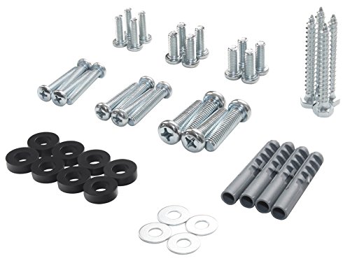 RICOO VESA TV Schrauben Set SPZ0400 M5 M6 M8 mit S8 Dübel für Massiv Beton Wand Schaubenset für Monitor Wandhalterung 44 Teile von RICOO