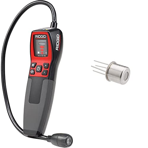 RIDGID 36163 Micro CD-100 Gaslecksuchgerät, Gaslecksuchgerät für brennbare Gase, 0 bis 6400 ppm (Methan) & 31948 Ersatzsensor für Micro CD-100 36163 Gaslecksuchgerät von RIDGID