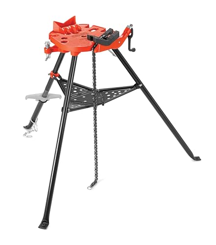 RIDGID 36278 Modell 460-12 Transportabler TRISTAND mit Kettenschraubstock, Dreifuß-Arbeitsgerät 1/8" bis 12" (6 bis 300 mm) von RIDGID