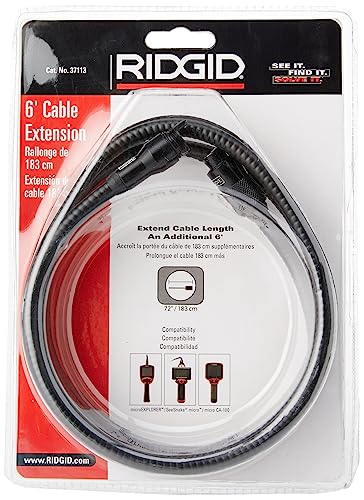 RIDGID 37113 micro Verlängerungskabel, 180 cm SeeSnake micro Verlängerung zur Verwendung mit RIDGID micro Hand-Inspektionskameras von RIDGID