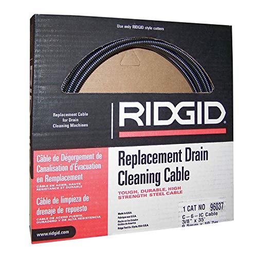 RIDGID 96037 Modell C-6IC Spirale mit Innenseele 3/8 Zoll (10 mm) x 35 ft (10, 7 m) mit Außenkupplung für RIDGID K-39, K-40, K-45, K-50 Adapter von RIDGID