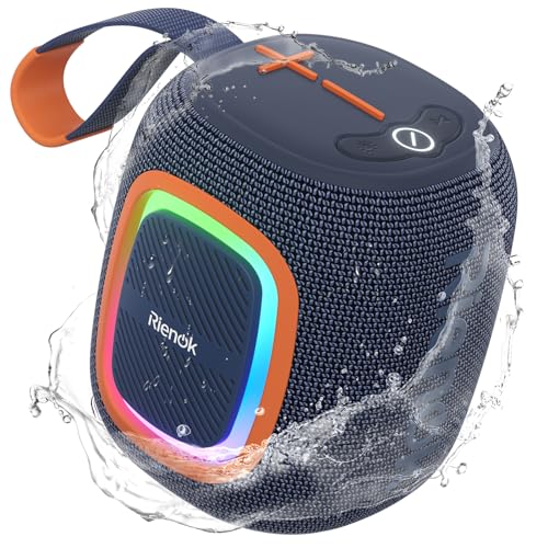 RIENOK Bluetooth Lautsprecher Klein mit Licht FM Radio Bluetooth 5.3 Musikbox Kabellos Bass Box mit 15 Stunden Spielzeit Stereo Tragbar Wasserdicht TF Karte USB Stick Marine RIENOK Bluetooth Lautsprecher Klein mit Licht FM Radio Bluetooth 5.3 Musikbox Kabellos Bass Box mit 15 Stunden Spielzeit Stereo Tragbar Wasserdicht TF Karte USB Stick Marine von RIENOK