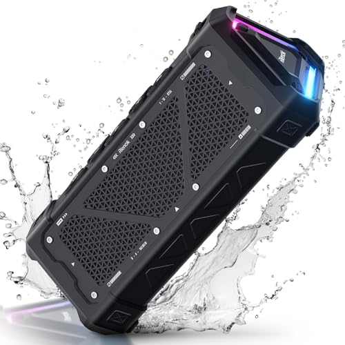 RIENOK S11 Bluetooth Lautsprecher 30W Musikbox mit EQ Modus USB-Audio IPX7 Bluetooth Box 24h Akku Tragbarer Lautsprecher mit Licht Bass für Phone Party Outdoor Strand Park Fahhrad RIENOK S11 Bluetooth Lautsprecher 30W Musikbox mit EQ Modus USB-Audio IPX7 Bluetooth Box 24h Akku Tragbarer Lautsprecher mit Licht Bass für Phone Party Outdoor Strand Park Fahhrad von RIENOK