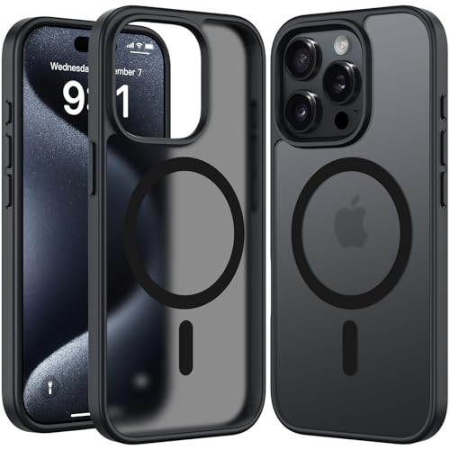 RIERBUBU Design für iPhone 15 Pro, magnetische Hülle, kompatibel mit MagSafe, durchscheinend, matt, dünn, harte Schutzhülle, kratzfest, stoßfest, Anti-Fingerabdruck, Handyhülle für iPhone 15 Pro RIERBUBU Design für iPhone 15 Pro, magnetische Hülle, kompatibel mit MagSafe, durchscheinend, matt, dünn, harte Schutzhülle, kratzfest, stoßfest, Anti-Fingerabdruck, Handyhülle für iPhone 15 Pro von RIERBUBU