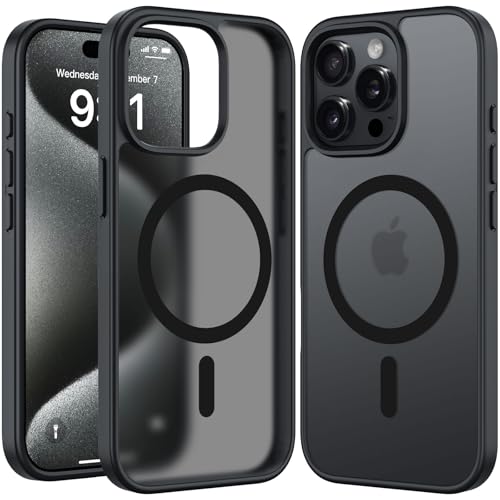 RIERBUBU Design für iPhone 15 Pro Max, magnetische Hülle, kompatibel mit MagSafe, durchscheinend, matt, dünn, Hartschale, kratzfest, stoßfest, Anti-Fingerabdruck, Handyhülle für iPhone 15 Pro Max RIERBUBU Design für iPhone 15 Pro Max, magnetische Hülle, kompatibel mit MagSafe, durchscheinend, matt, dünn, Hartschale, kratzfest, stoßfest, Anti-Fingerabdruck, Handyhülle für iPhone 15 Pro Max von RIERBUBU
