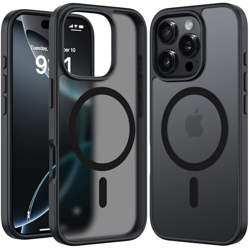RIERBUBU Design für iPhone 16 Pro, magnetische Hülle, kompatibel mit MagSafe, durchscheinend, matt, dünn, harte Schutzhülle, kratzfest, stoßfest, Anti-Fingerabdruck, Handyhülle für iPhone 16 Pro RIERBUBU Design für iPhone 16 Pro, magnetische Hülle, kompatibel mit MagSafe, durchscheinend, matt, dünn, harte Schutzhülle, kratzfest, stoßfest, Anti-Fingerabdruck, Handyhülle für iPhone 16 Pro von RIERBUBU