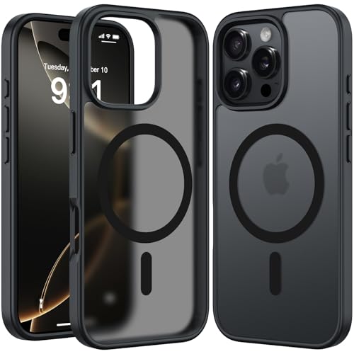 RIERBUBU Design für iPhone 16 Pro Max, magnetische Hülle, kompatibel mit MagSafe, durchscheinend, matt, dünn, Hardcover, kratzfest, stoßfest, Anti-Fingerabdruck, Handyhülle für iPhone 16 Pro Max RIERBUBU Design für iPhone 16 Pro Max, magnetische Hülle, kompatibel mit MagSafe, durchscheinend, matt, dünn, Hardcover, kratzfest, stoßfest, Anti-Fingerabdruck, Handyhülle für iPhone 16 Pro Max von RIERBUBU