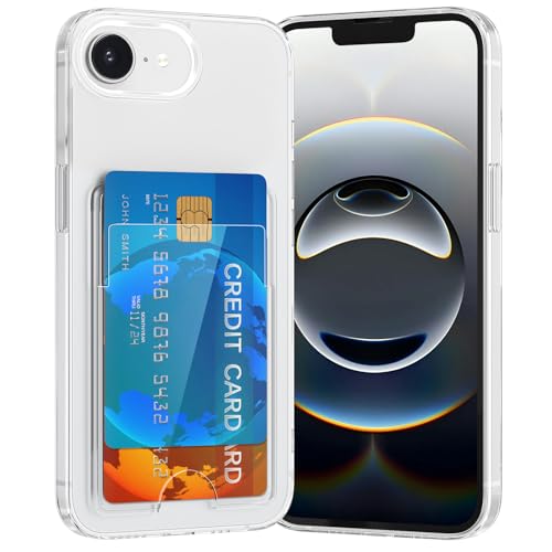 RIERBUBU Design für iPhone 16e Hülle mit Kartenhalter, Brieftaschen-Hülle, transparent, schlank, harte Schutzhülle, kratzfest, stoßfest, Handy-Kartenhülle für iPhone 16e, transparent RIERBUBU Design für iPhone 16e Hülle mit Kartenhalter, Brieftaschen-Hülle, transparent, schlank, harte Schutzhülle, kratzfest, stoßfest, Handy-Kartenhülle für iPhone 16e, transparent von RIERBUBU