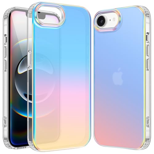RIERBUBU Kompatibel mit iPhone 16e Hülle, schillernde Handyhülle, Farbverlauf-Effekt, schlanke, harte Schutzhülle, kratzfest, stoßfest, für iPhone 16e RIERBUBU Kompatibel mit iPhone 16e Hülle, schillernde Handyhülle, Farbverlauf-Effekt, schlanke, harte Schutzhülle, kratzfest, stoßfest, für iPhone 16e von RIERBUBU