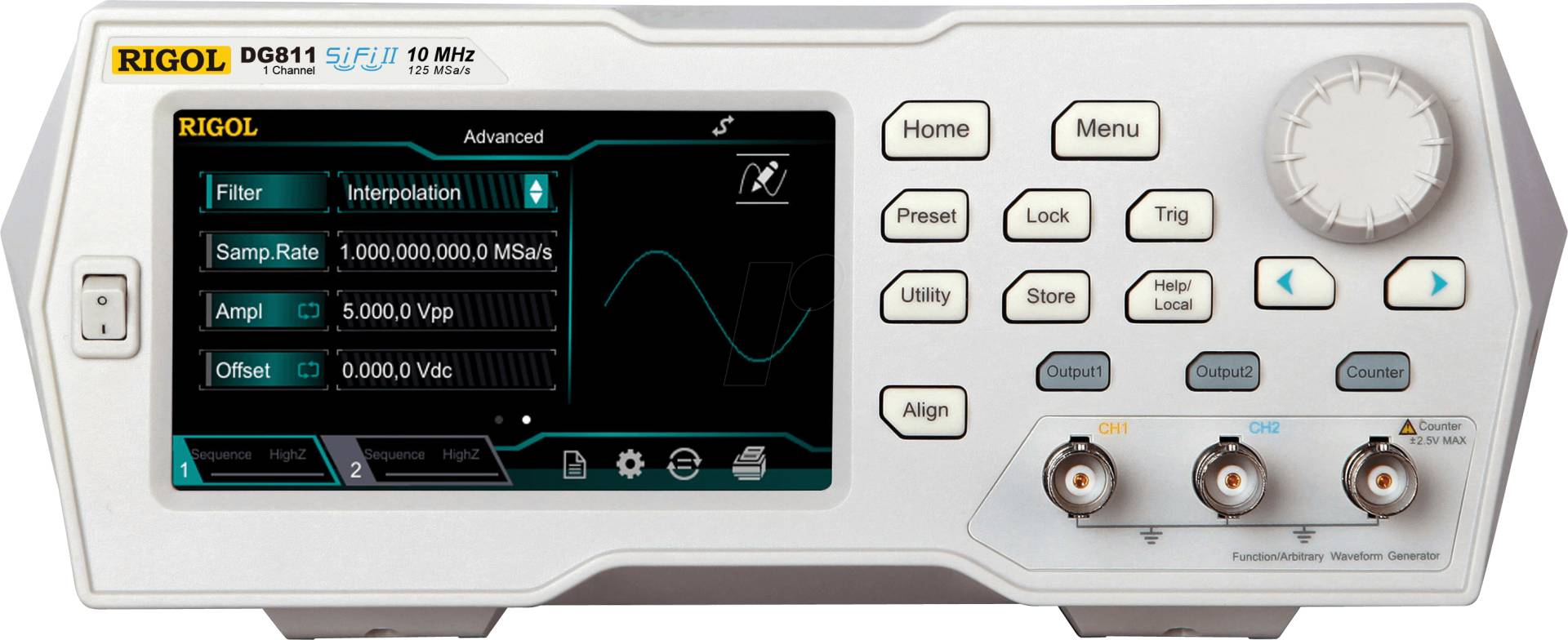 RIGOL DG821 - Funktionsgenerator, 25 MHz, 1-Kanal von RIGOL