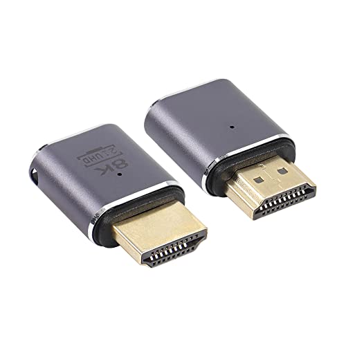 RIIEYOCA 8K HDMI 2,1 Adapter, 48Gbps HDMI Stecker zu Buchse UHD Stecker 3D Extender Unterstützung 8K@60Hz / 4K@120Hz Kompatibel mit HDTV, ARC Laptop, PC, Monitor, Roku TV, 2 Pack von RIIEYOCA