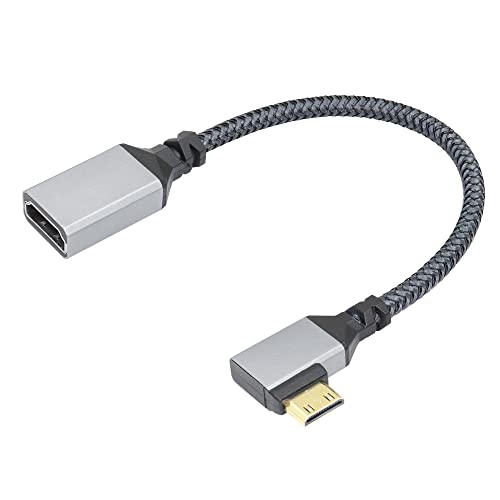 RIIEYOCA 90 Degree Mini HDMI Male to HDMI Female Extension Cable 20CM… (Right Angle) von RIIEYOCA