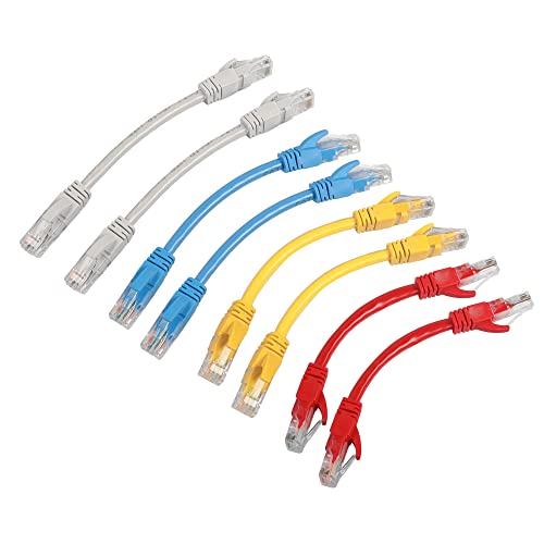 RIIEYOCA Short Cat6 Ethernet Patchkabel 0,5 Fuß, High-Speed Internet Netzwerkkabel mit Rj45 Anschluss LAN Patchkabel für Router, Modems, Switches, Server (Mixed Color 8er Pack) von RIIEYOCA