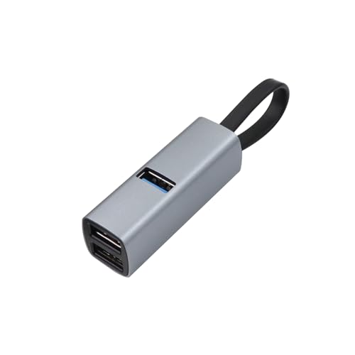 RIIEYOCA Typ C zu USB 3.0 Hub, 3-Port USB C zu USB Hub Extender, USB 2.0 Hub, Mini Aluminium Portable 3-Port Splitter Storage USB Hub Expansion Hub für Laptops, Autos, Handys, Mac, Notebooks, PC von RIIEYOCA