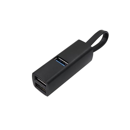 RIIEYOCA USB A zu USB 3.0 Hub, 3-Port USB 3.0 Extender, USB 2.0 Hub, Mini Aluminium Portable 3-Port Splitter Storage USB Hub Expansion Hub für Autos, Handys, Notebooks, PC von RIIEYOCA