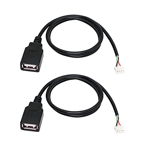 RIIEYOCA USB Header zu USB Kabel, USB 2.0 A Buchse auf USB Mainboard 4pin Header, DuPont Adapterkabel, 50 cm von RIIEYOCA