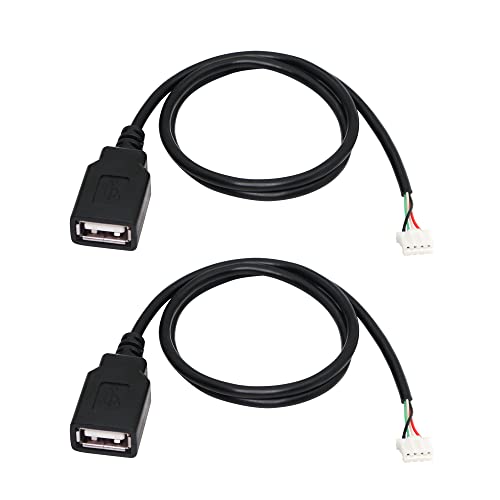 RIIEYOCA USB Header zu USB Kabel, USB 2.0 A Buchse auf USB Mainboard 4pin Header, Dupont Adapterkabel, 50 cm von RIIEYOCA
